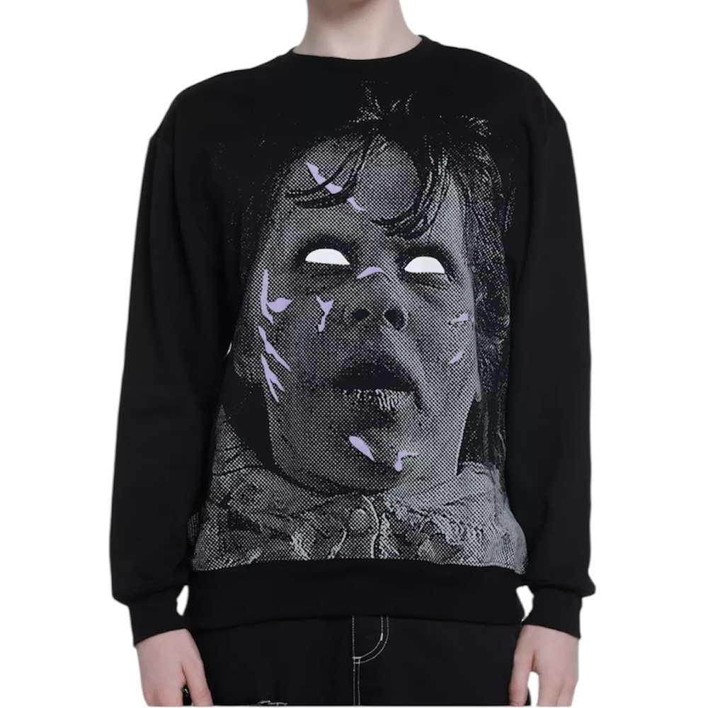 The Exorcist Regan Jumbo Graphic Sweatshirt Hot Topic Women’s Size Medium